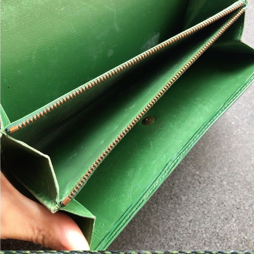 Louis Vuitton Green Leather Wallet